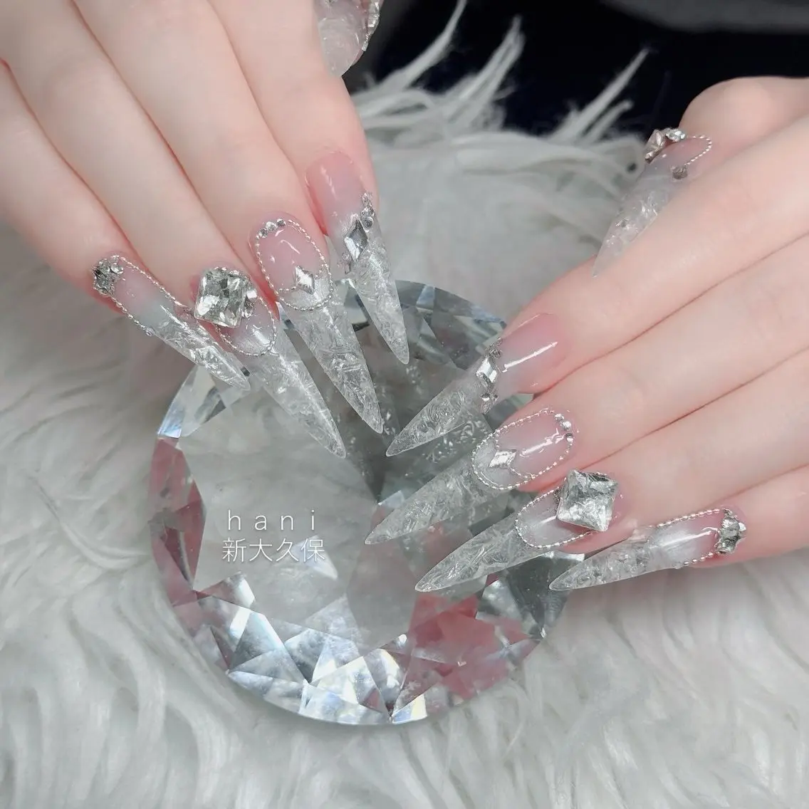 ネイル フットネイル フレンチネイル グラデーション 韓国ネイル ロングネイル ハンドネイル Hani Nail Salonのネイルデザイン