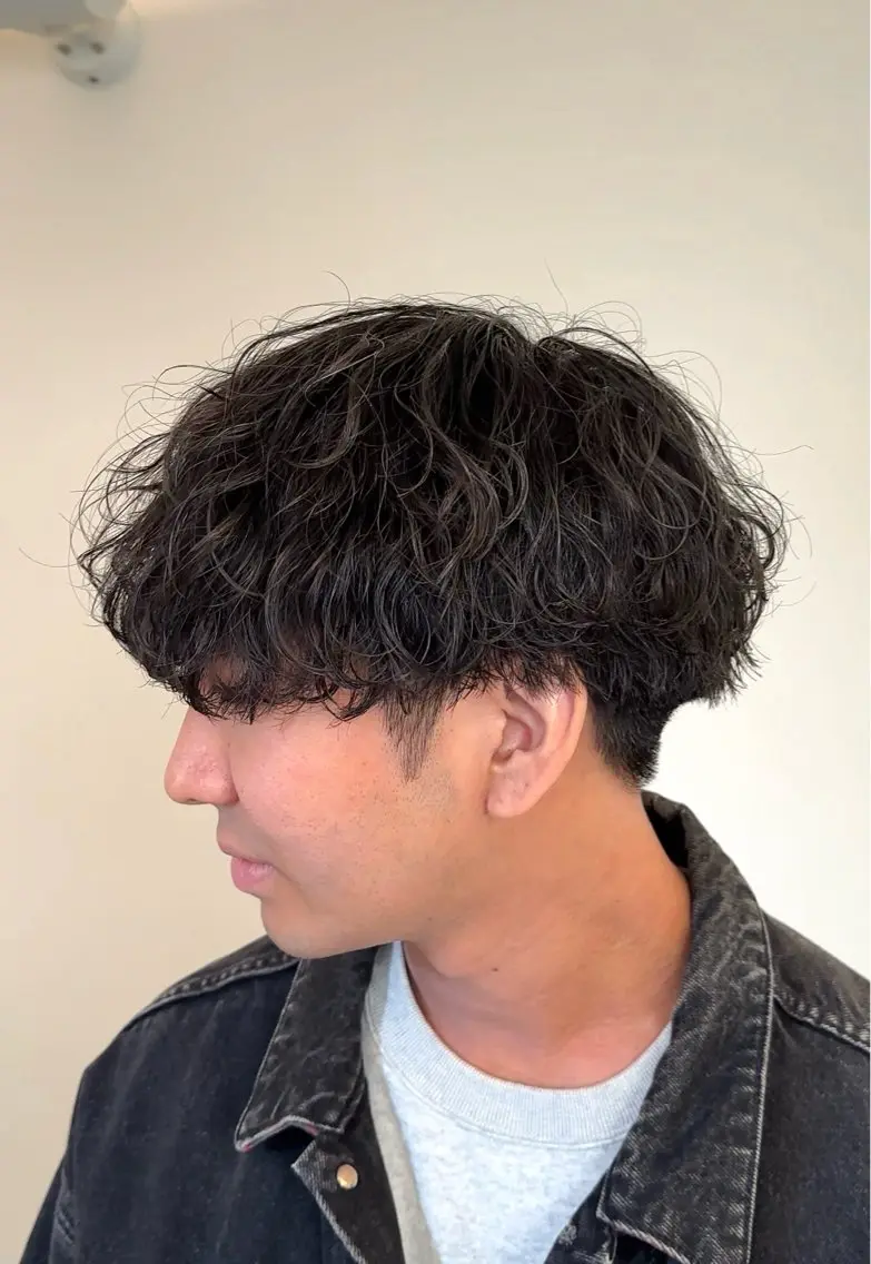 パーマ メンズ 波巻きパーマ カット パーマ RITZ 小平颯真のヘアスタイル