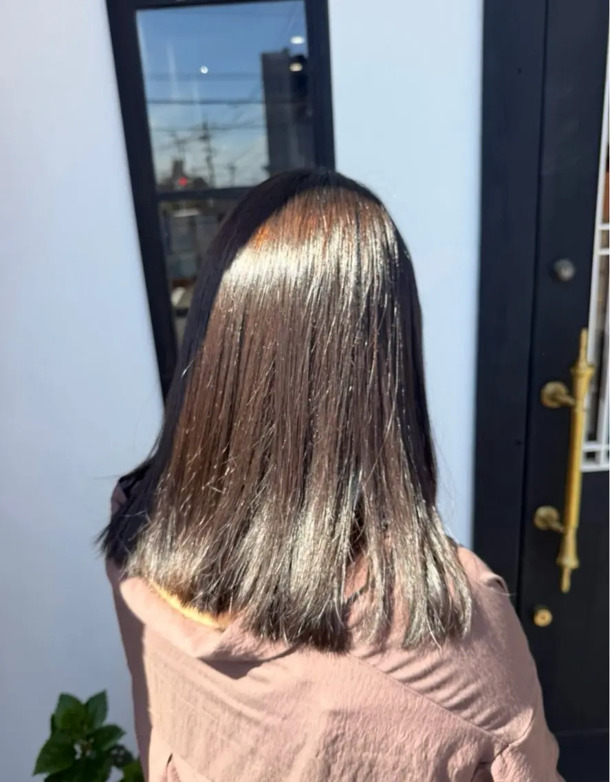 ミディアム カラー ヘアカラー 山形 由貴のヘアスタイル