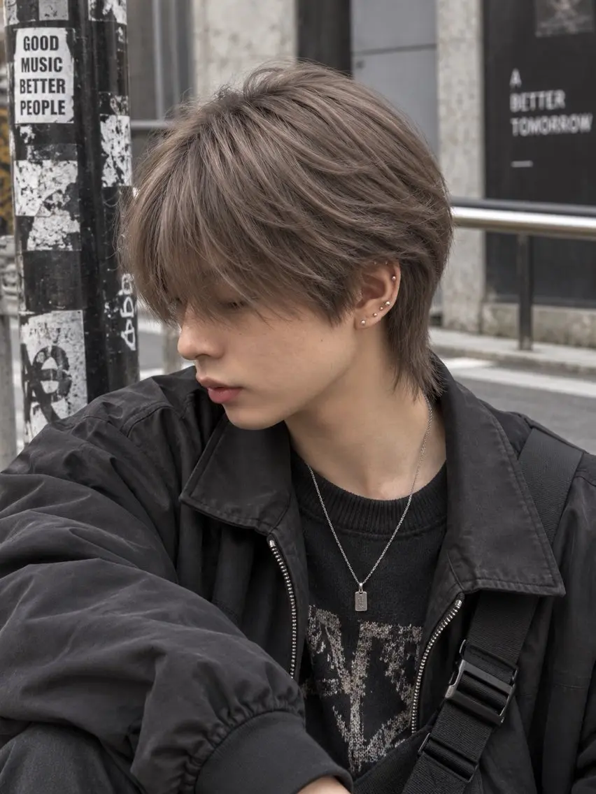 【✨人気Ｎｏ．1✨】メンズカット＋ダブルカラー🔥（ミルクティー／シルバー／ブロンド／ホワイト系など）の写真