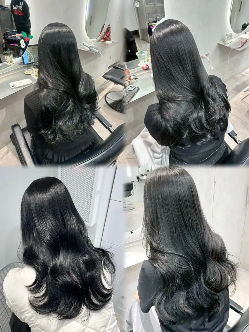 セミロング カラー ブリーチ 透明感カラー ブリーチなしカラー ヘアカラー miu/髪質改善 ストレート✨/艶髪のヘアスタイル