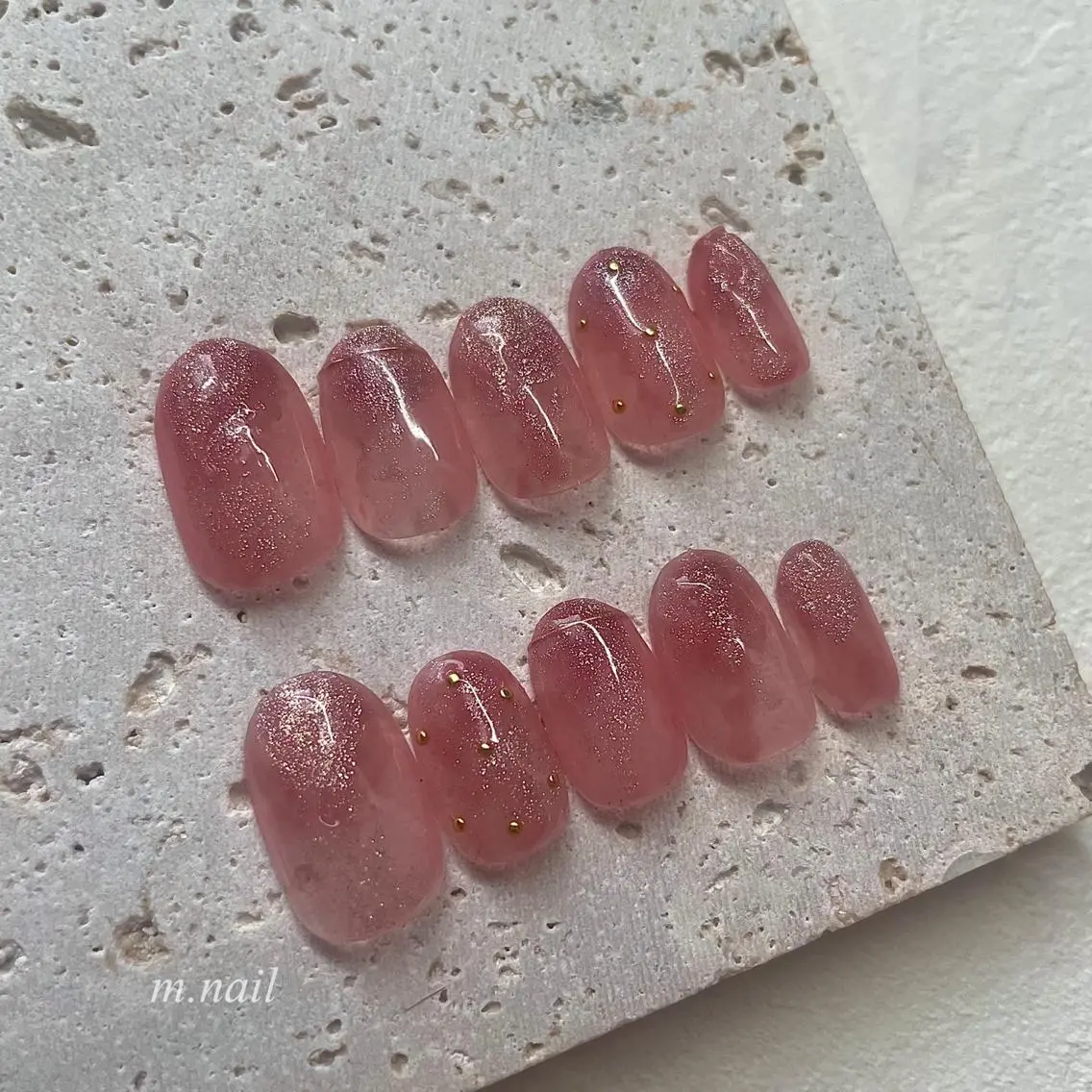 ネイル アートネイル ゴールド マグネットネイル 大理石ネイル(マーブル) ミラーネイル m.nail salonのネイルデザイン