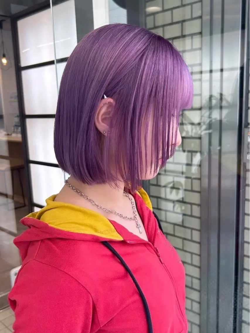 ショート カラー ブリーチ ダブルカラー イルミナカラー ブリーチなしカラー ボブ カット ヘアカラー トリートメント LUCK 本厚木店のヘアスタイル