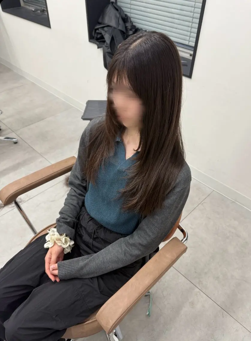 ロング 顔周りカット レイヤーカット カット 古藤 朔のヘアスタイル