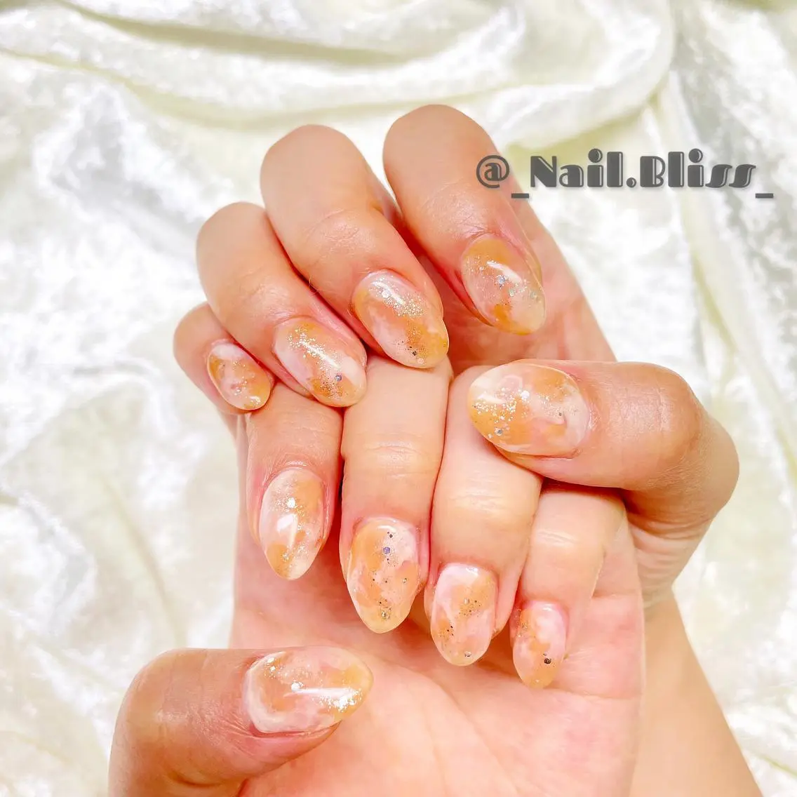 ネイル 大理石ネイル(マーブル) ハンドネイル NAIL BLISSのネイルデザイン
