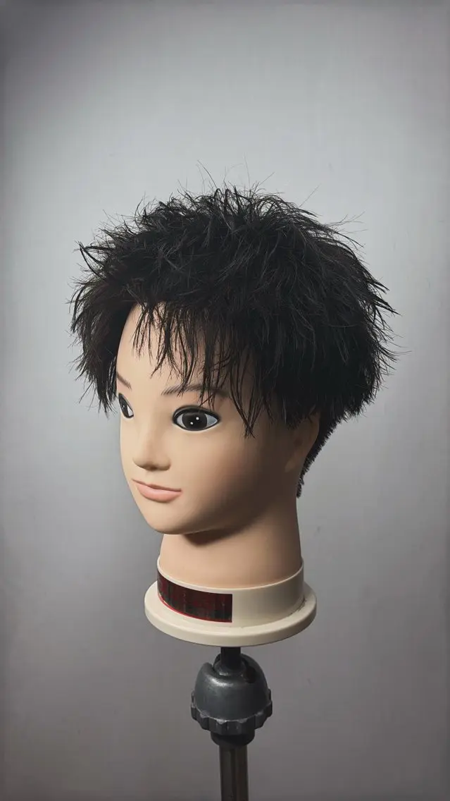 ショート パーマ メンズ アップバング スパイキーショート/ メンズパーマ/関内涼のヘアスタイル