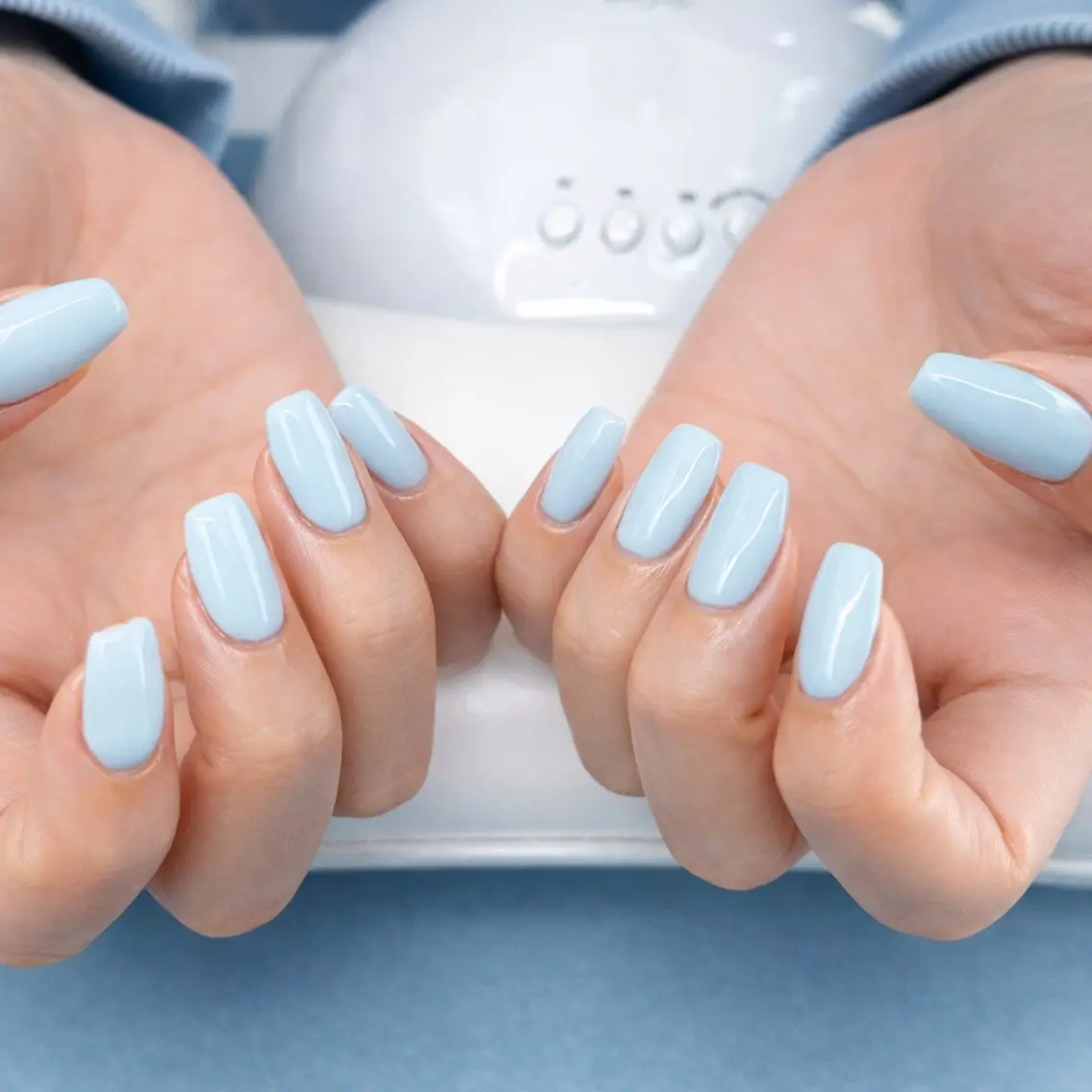 ネイル ブルー ワンカラーネイル シンプルネイル ハンドネイル Kii nailのネイルデザイン