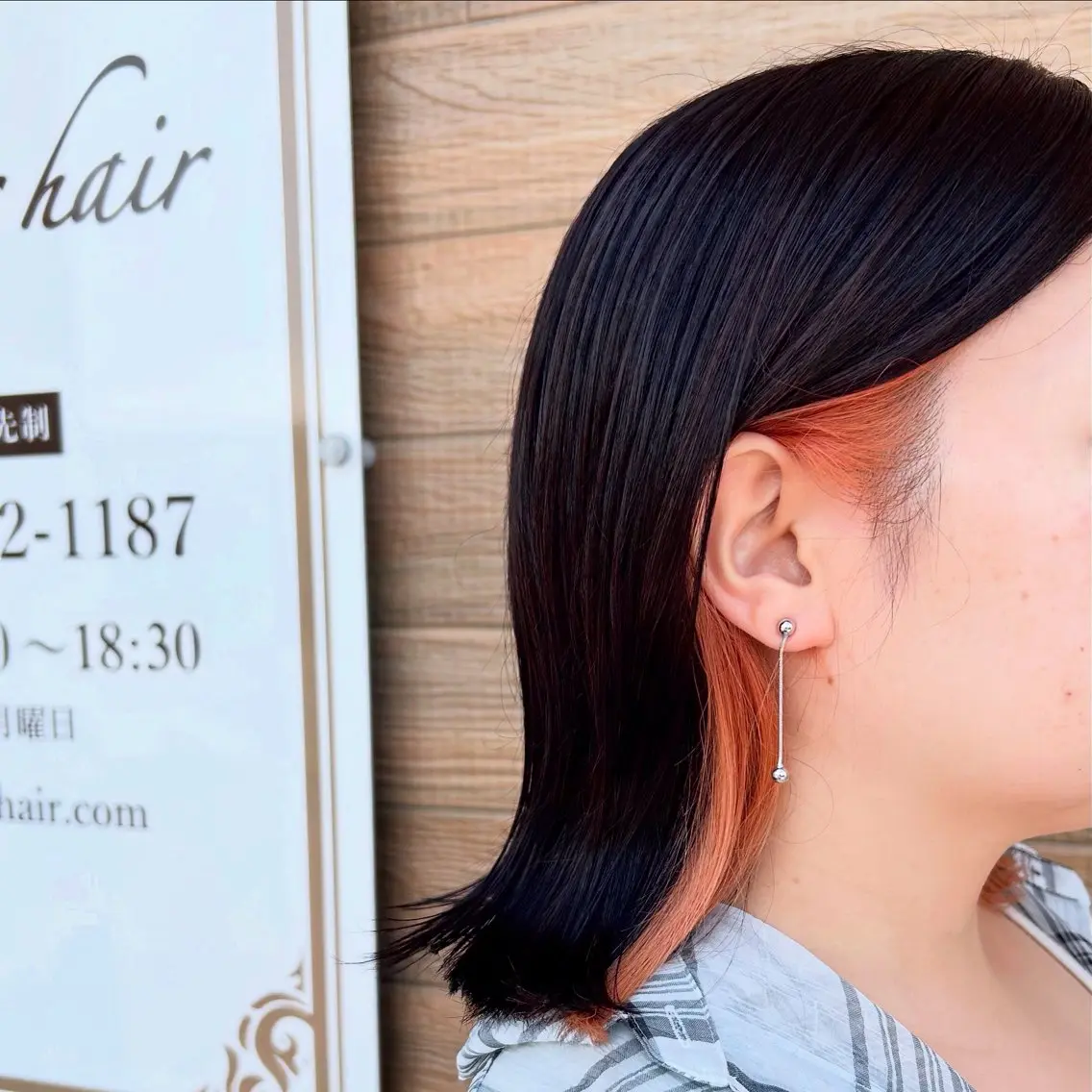 🎀 ファッションカラー+イヤリングカラー(ブリーチあり)＋保湿トリートメント🎀の写真