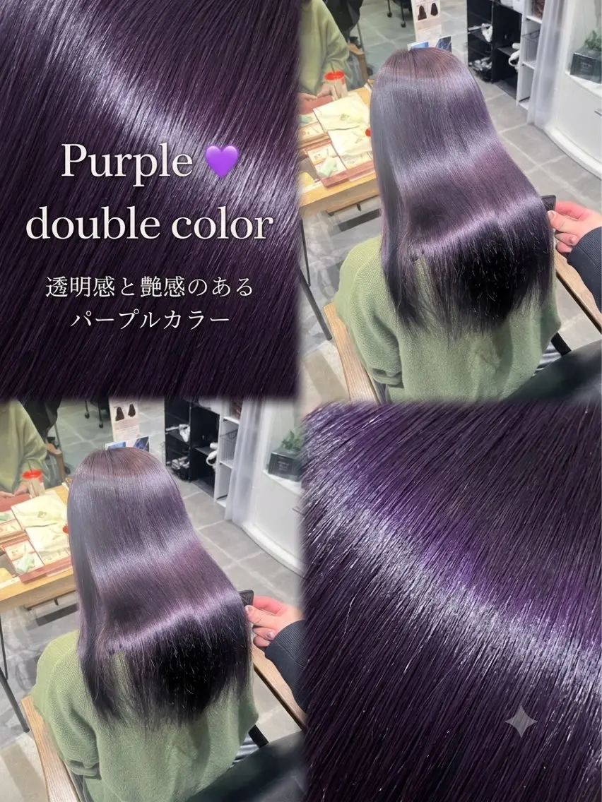 ロング カラー Wカラー/アレンジ/ ブリーチ無しWカラーのヘアスタイル