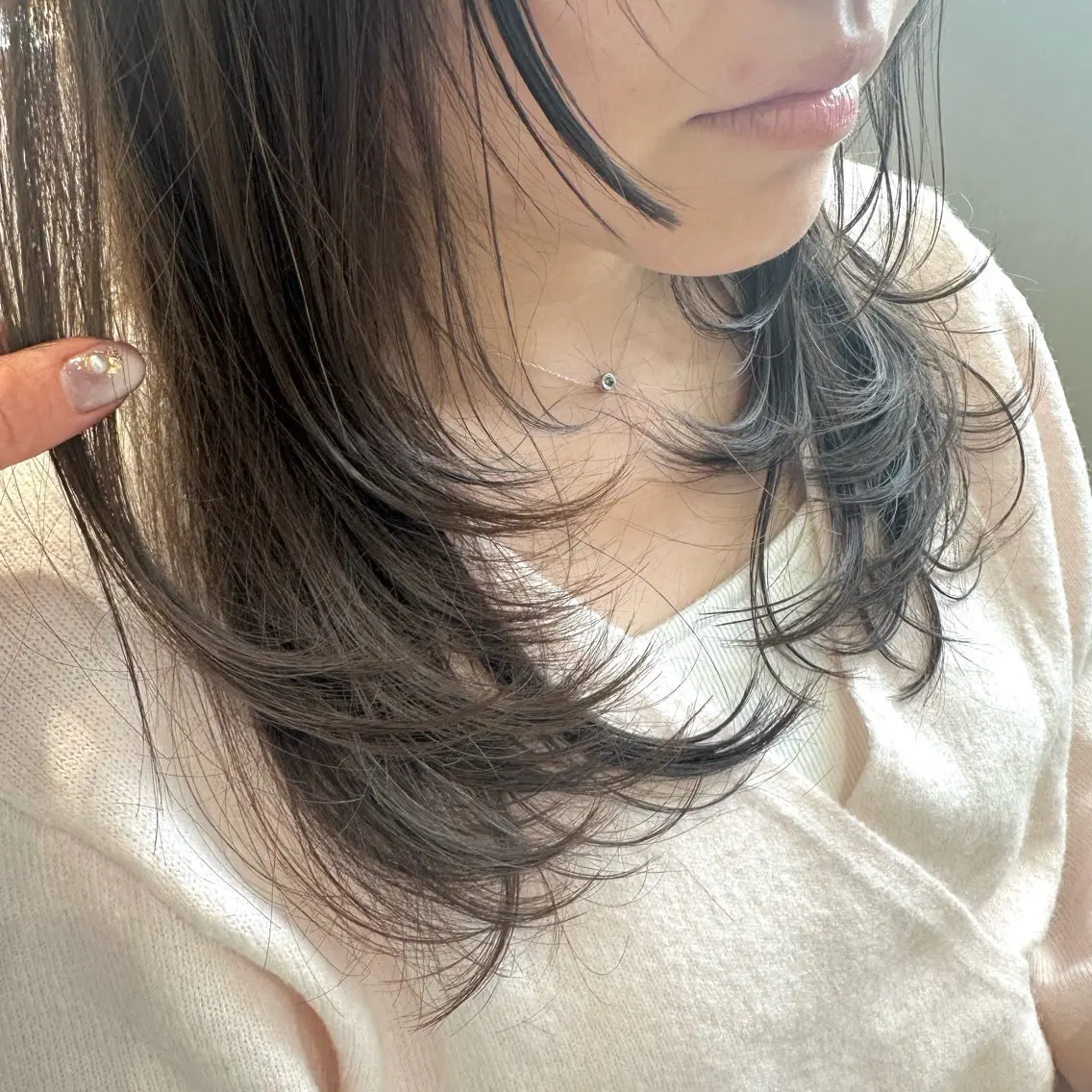 ロング レイヤーカット カット ヘアカラー トリートメント 🌷韓国ヘア🌷 sunc🌷AMIのヘアスタイル