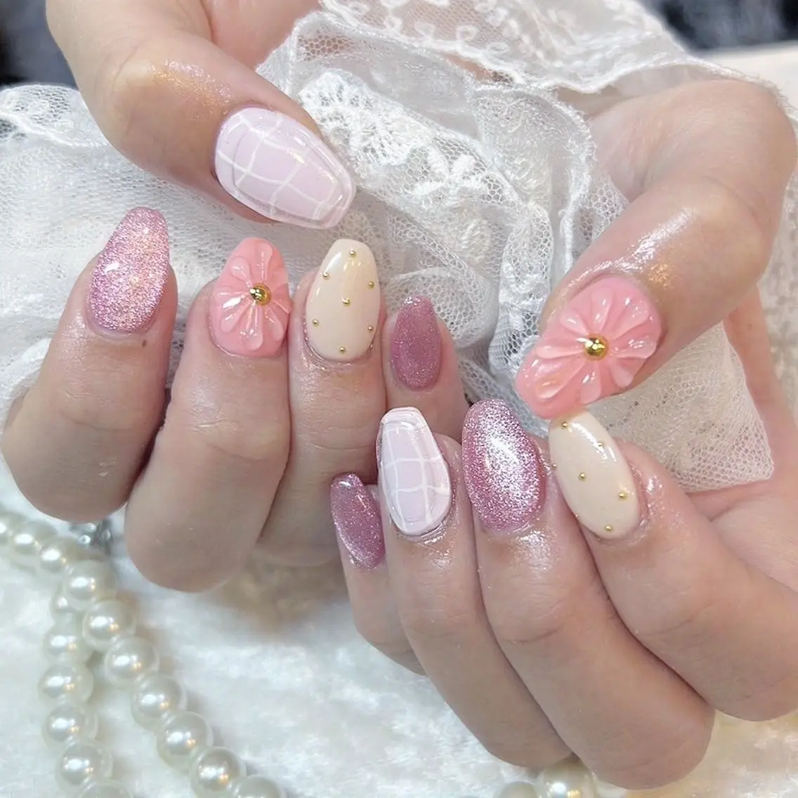 ネイル 長さ出し フットネイル 韓国ネイル マグネットネイル 持ち込み ハンドネイル Minami 🍓のネイルデザイン