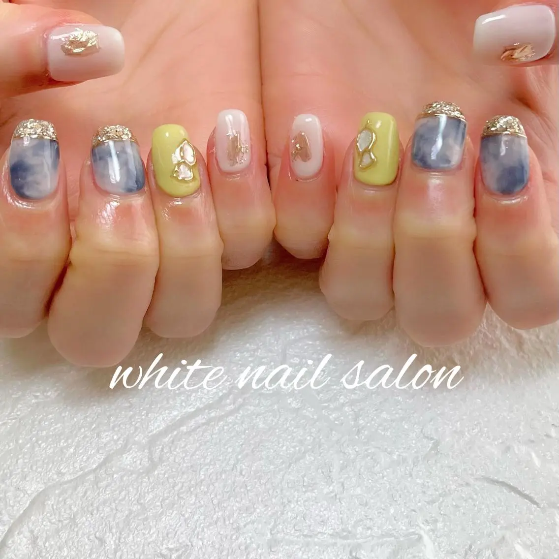 ネイル フットネイル ジェルネイル ハードジェル ラメ(グリッター) 持ち込み white nail salonのネイルデザイン