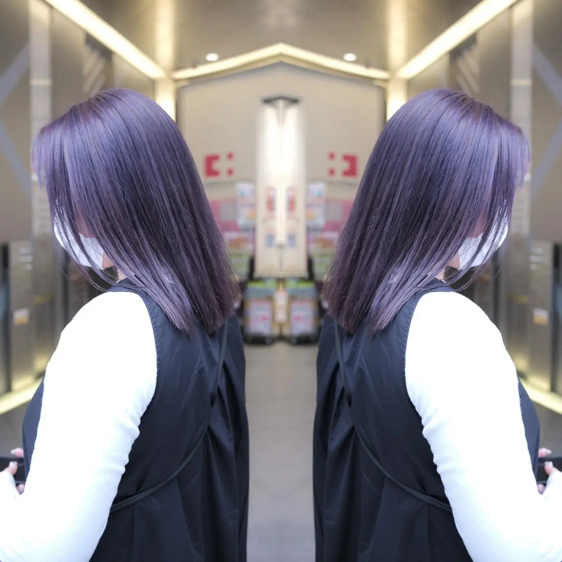 セミロング カラー ヘアアレンジ カット ヘアカラー トリートメント 竹内啓太 ボブのヘアスタイル