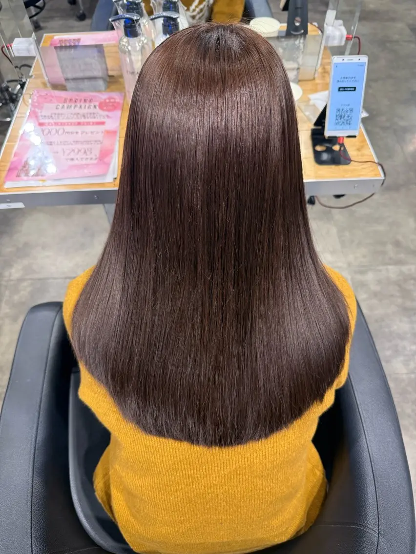 ロング カラー ヘアカラー トリートメント mao⭐️ 透明感カラー‎⭐️のヘアスタイル