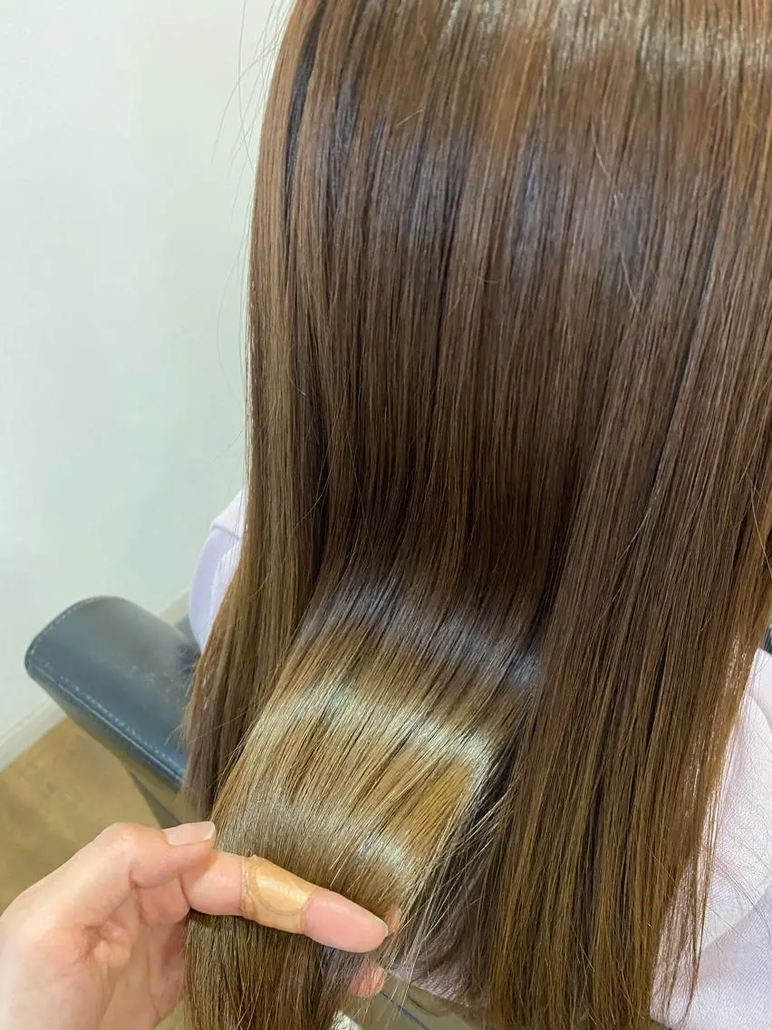 【朝のお手入れを簡単に🫧】縮毛矯正+卵殻膜TRの写真