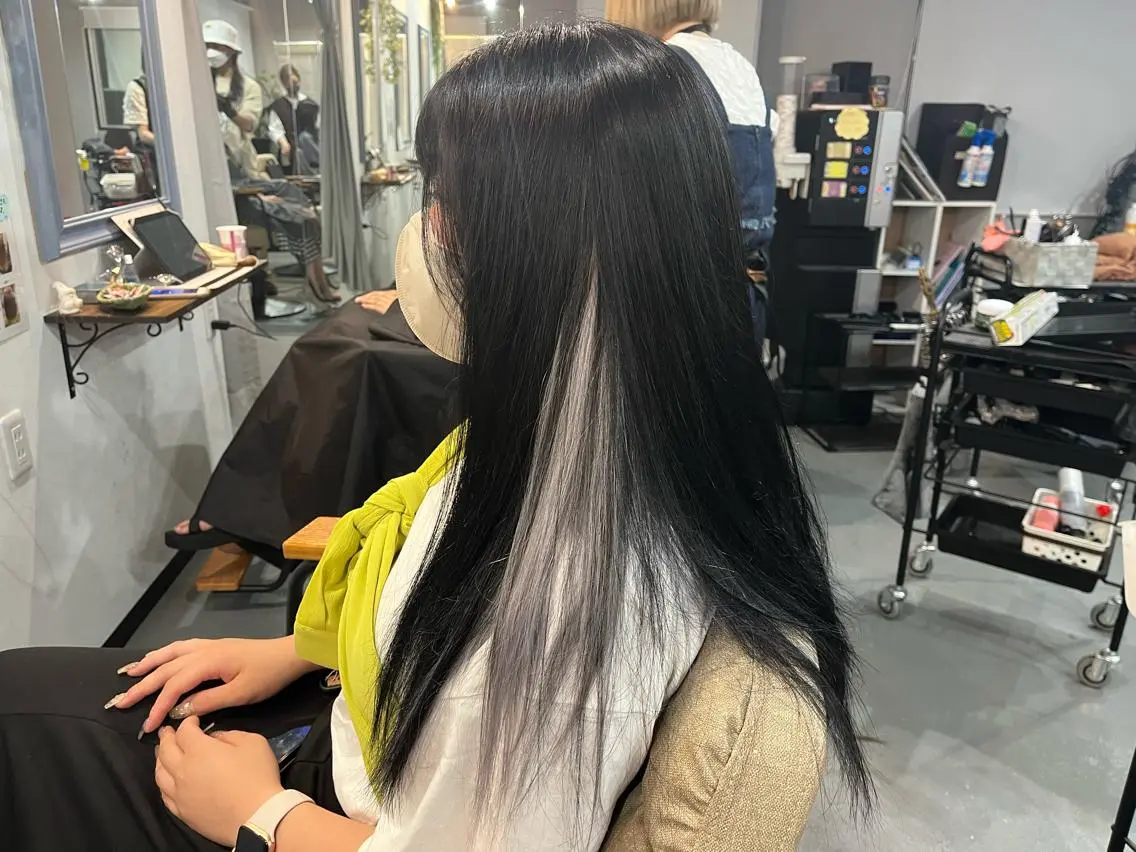 ロング カラー エクステ エクステ Sherry大国町 HIKARUのヘアスタイル