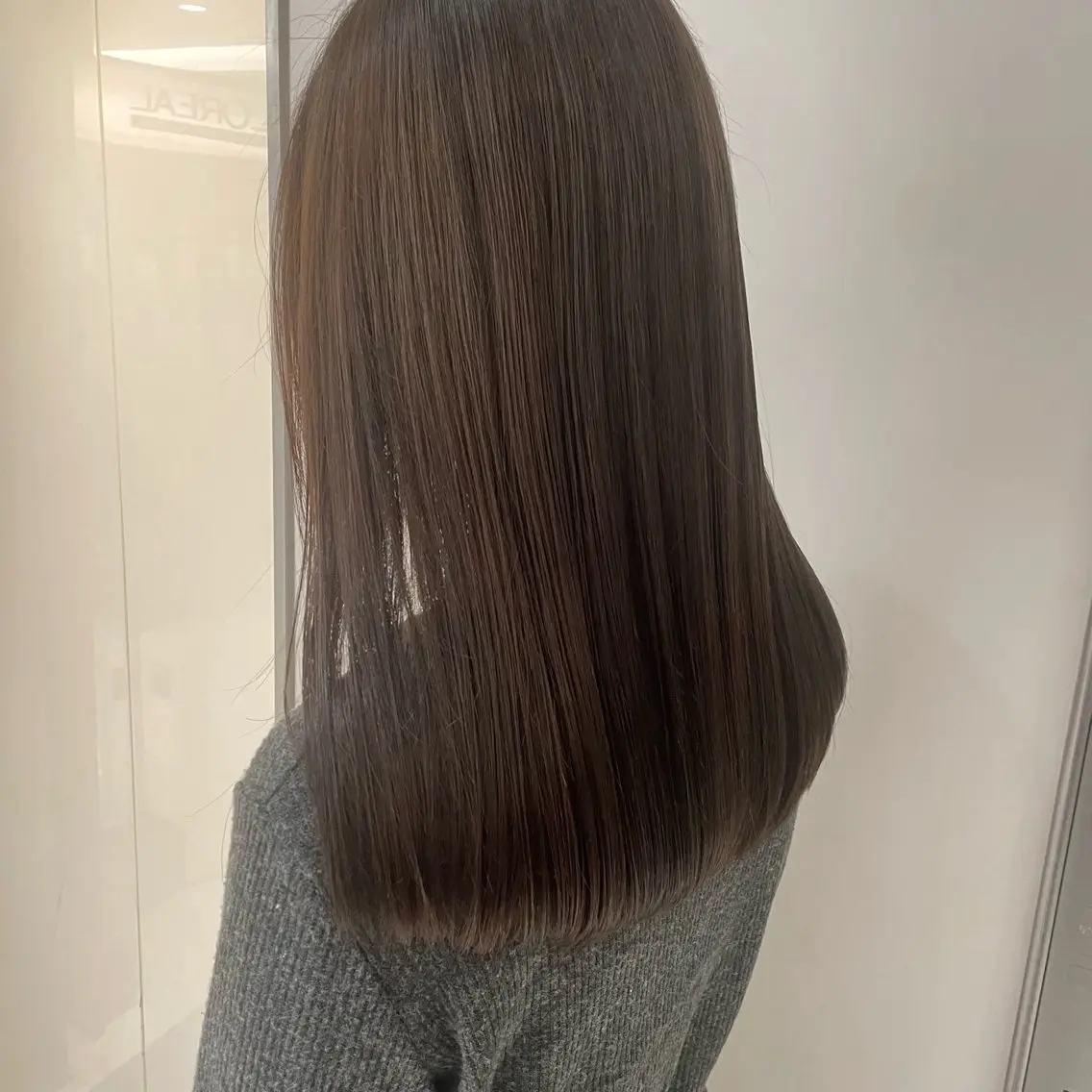 ミディアム カラー パーマ カット 縮毛矯正 韓国っぽ透け感カラー マンツーマン🫧なおのヘアスタイル