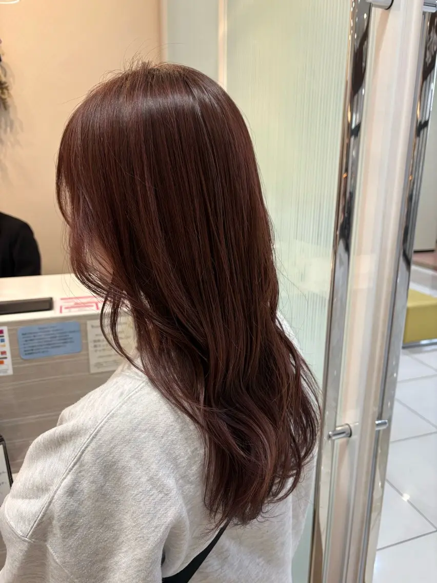 セミロング ピンクブラウン Tanase mamikoのヘアスタイル