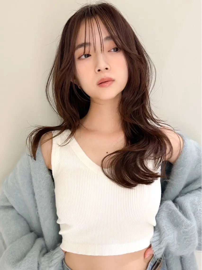 ミディアム カラー カット ヘアカラー トリートメント 🦋韓国風レイヤー/ 艶髪矯正🦋凛太郎のヘアスタイル