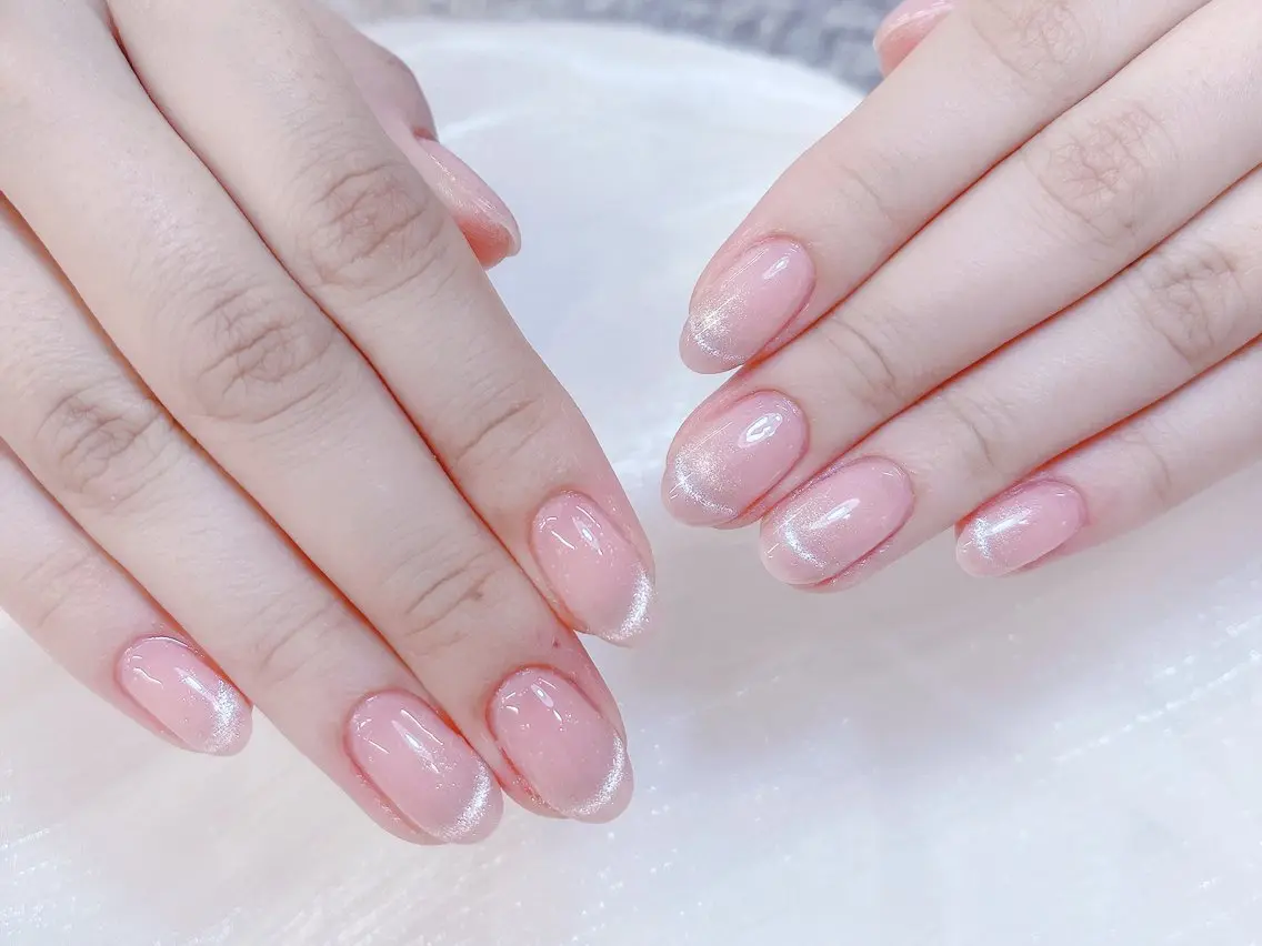 ネイル チークネイル 成人式 フレンチネイル グラデーション 氷ネイル・うるうるネイル ハンドネイル DUO MI nail salonのネイルデザイン
