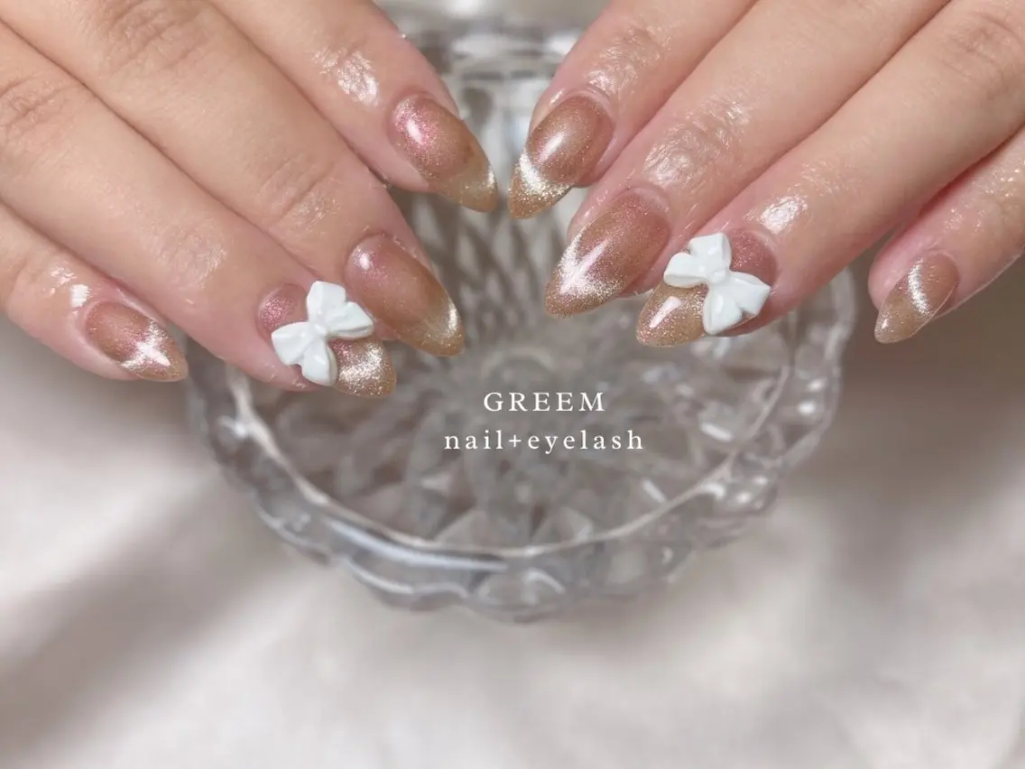 〈Hand〉🧡マグネット/フラッシュネイル✨　※初回オフ無料/の写真