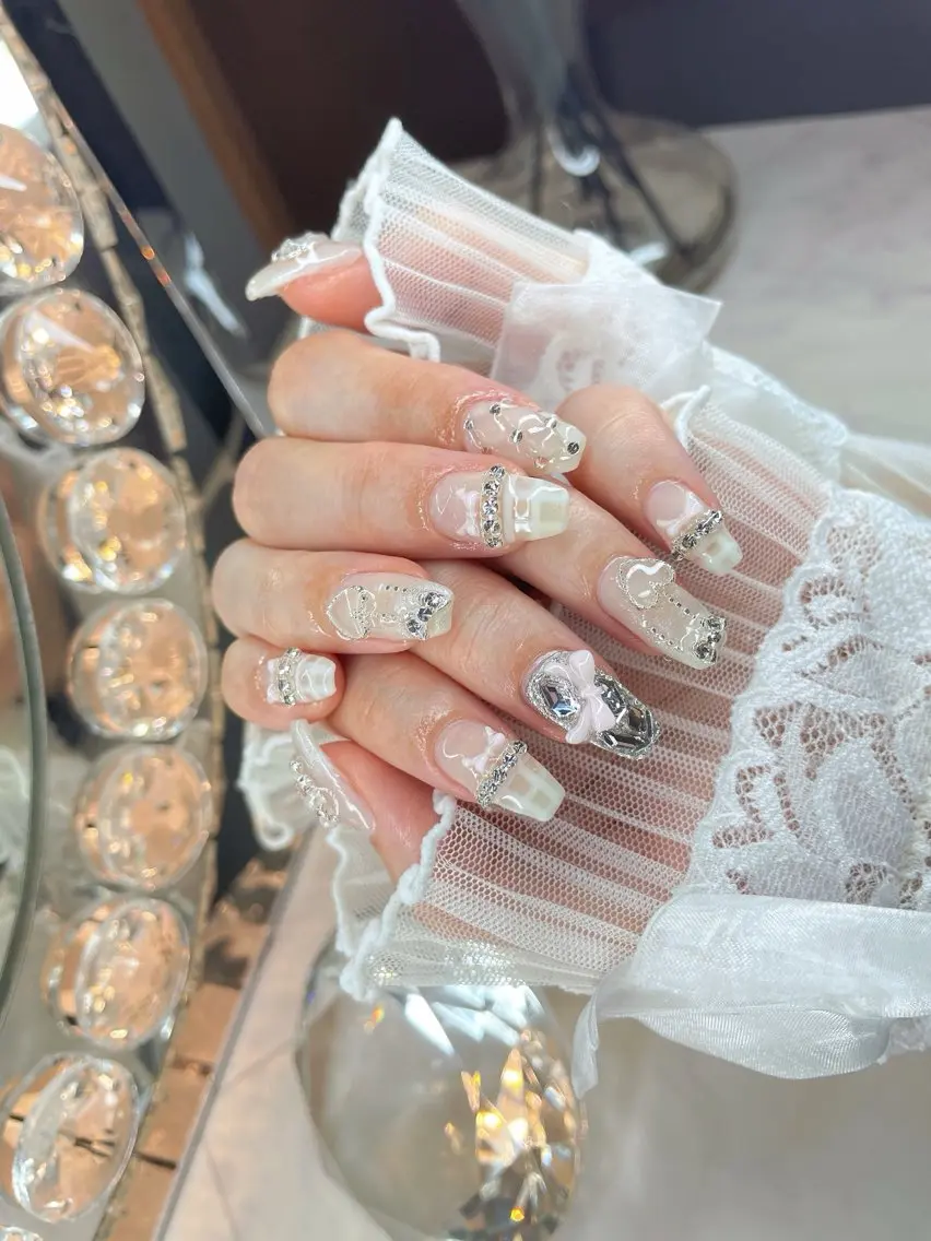 ネイル 24時まで❤︎韓国、 ワンホンネイルのネイルデザイン