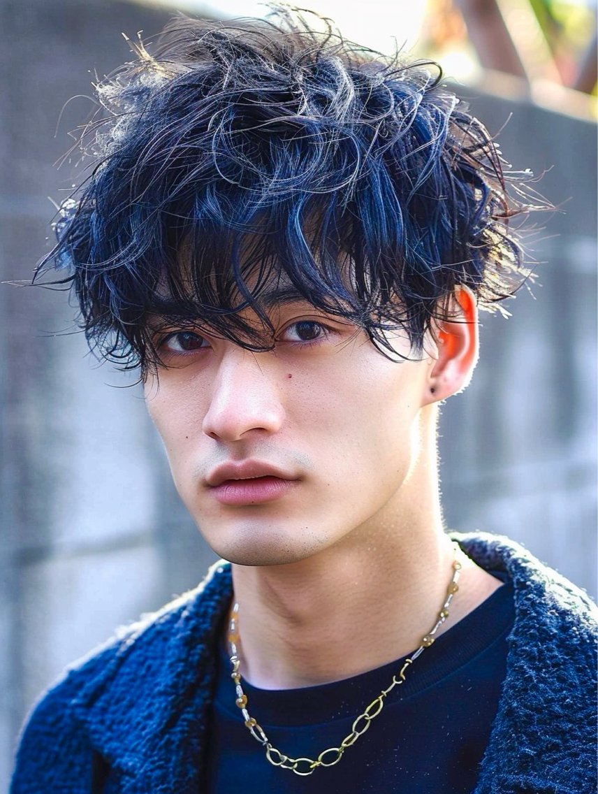 ショート カラー パーマ メンズ カット パーマ 女性目線のモテ髪へ 男前ヘア/RAICAのヘアスタイル