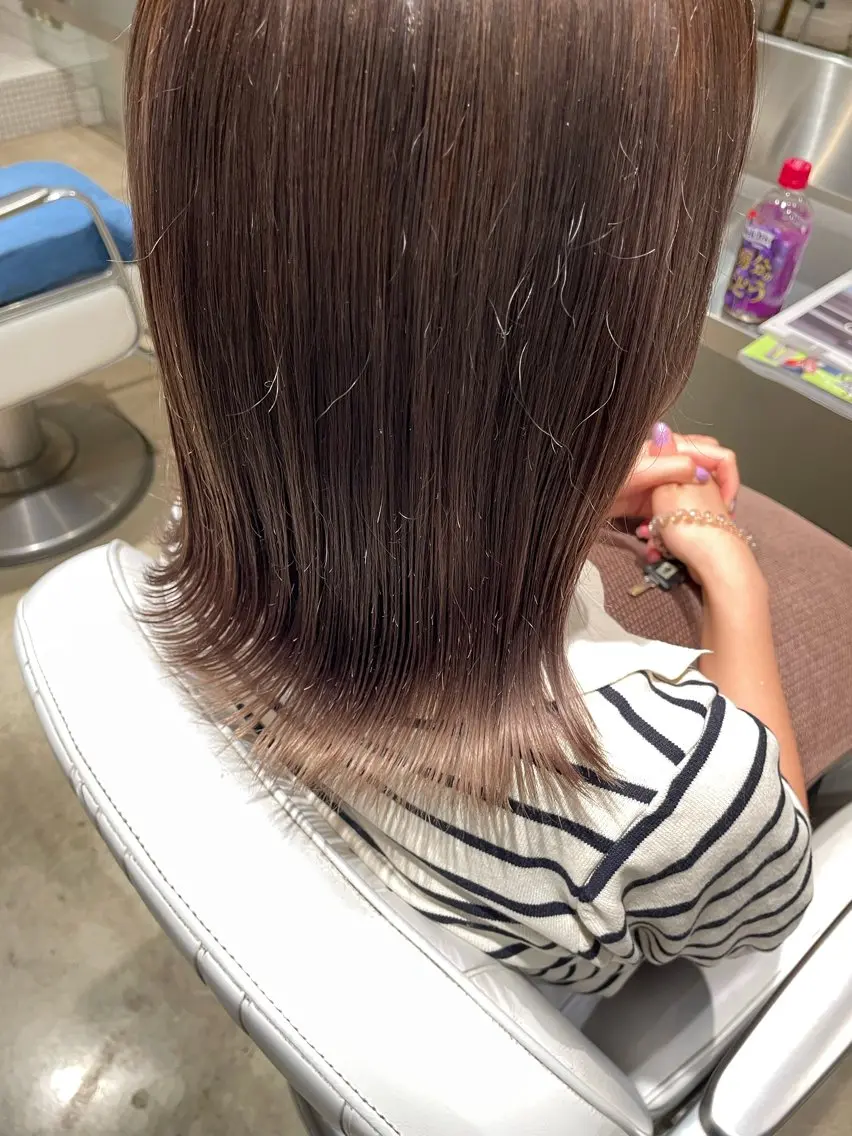 ミディアム カラー 透明感カラー 樋口 花穂のヘアスタイル