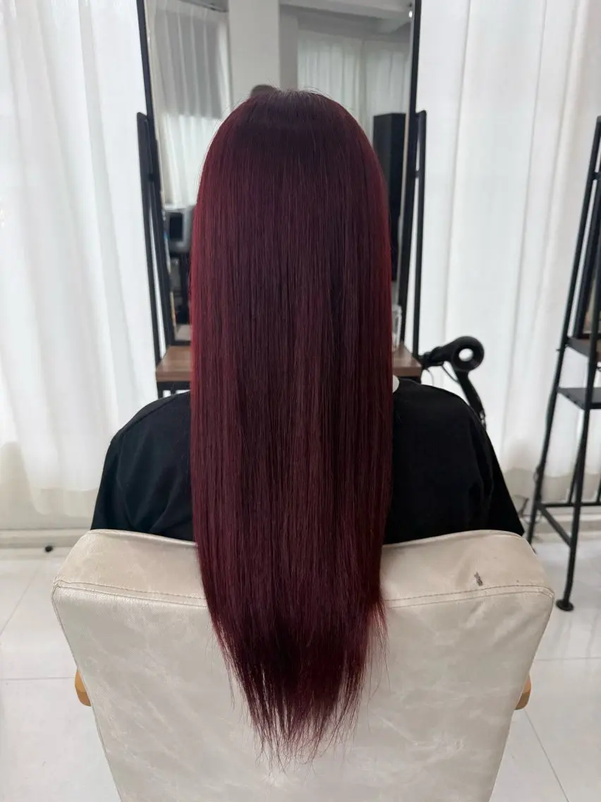 ロング カラー ヘアカラー 上原 帆央のヘアスタイル