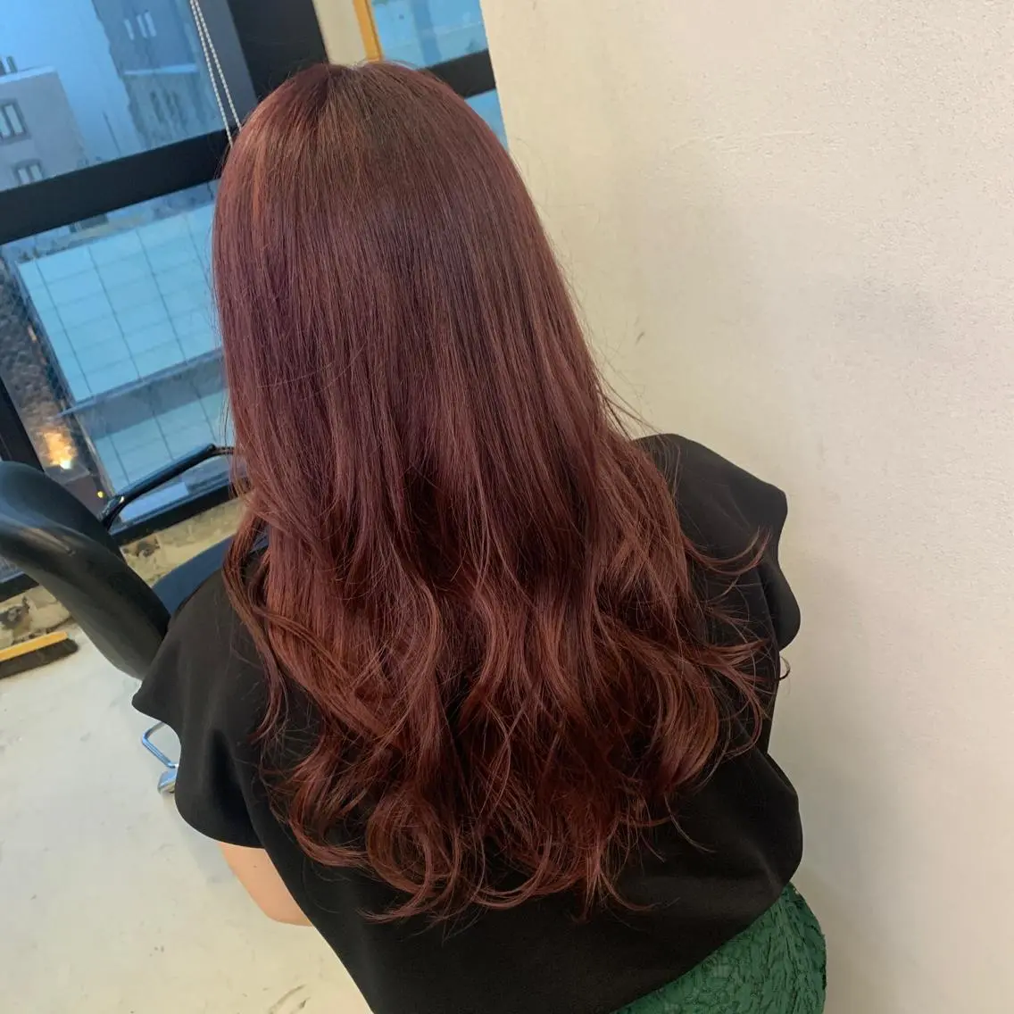 ロング カラー カット ヘアカラー トリートメント 難波 茜のヘアスタイル