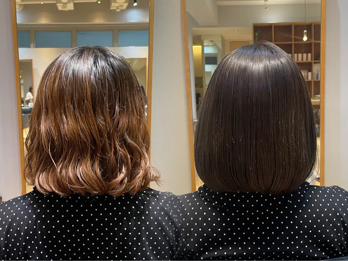 ショート カラー パーマ 透明感カラー ボブ カット ヘアカラー 縮毛矯正 縮毛矯正/レイヤー 🌙児玉光瑠のヘアスタイル