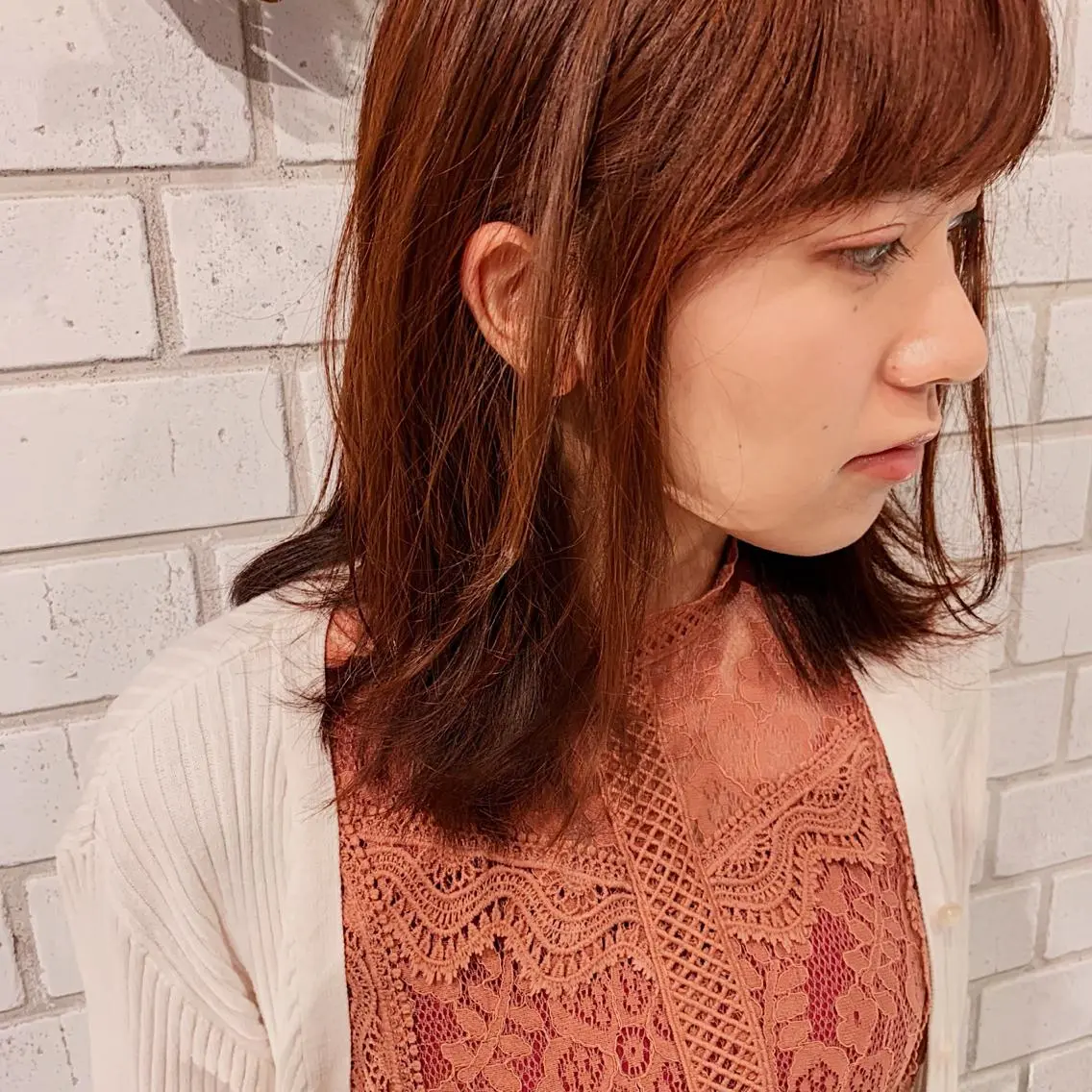 ミディアム カラー 中川 竜誠のヘアスタイル