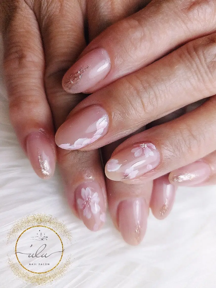 ネイル 春ネイル ハンドネイル Nailsalon 'uluのネイルデザイン