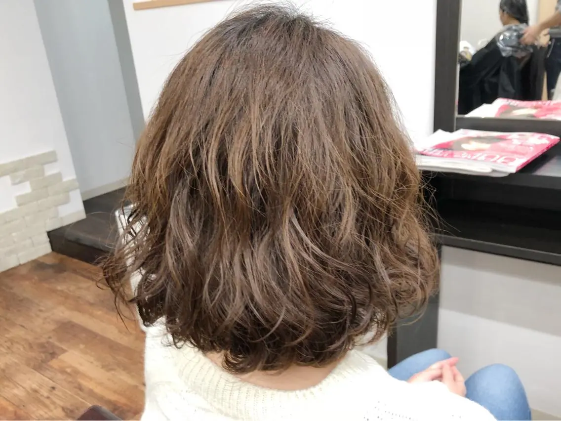 ミディアム パーマ ミディアムパーマ デジタルパーマ 増山 大起のヘアスタイル