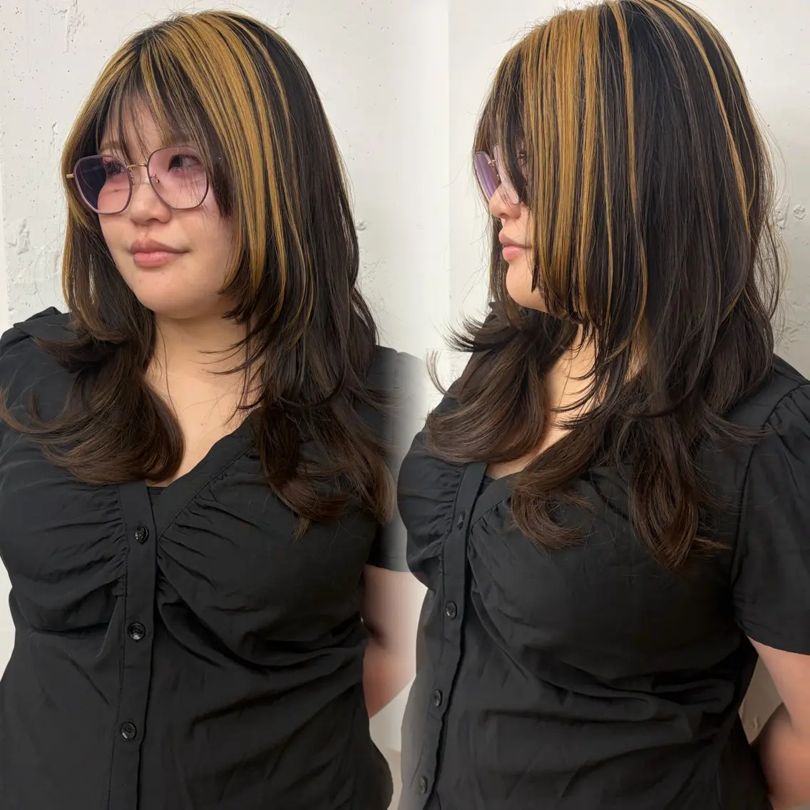 ロング ハッシュカット レイヤーカット カット かすみ/名駅徒歩5分 /メンズカットのヘアスタイル