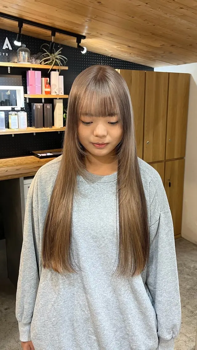 ロング ヘアカラー 暖色カラー/レイヤー カット☁️MEI☁️のヘアスタイル