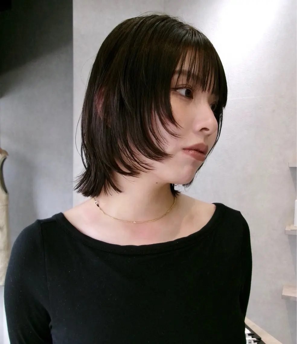 ミディアム カット ヘアカラー ✳︎透明感カラー✳︎ ボブ✳︎nanaのヘアスタイル