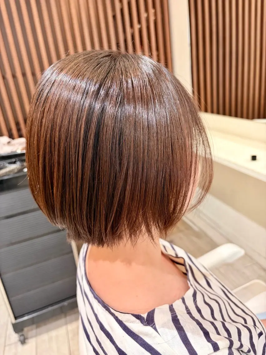 ショート ショートヘア 縮毛矯正 カット 縮毛矯正 トリートメント NICCOLO室見 Erinaのヘアスタイル