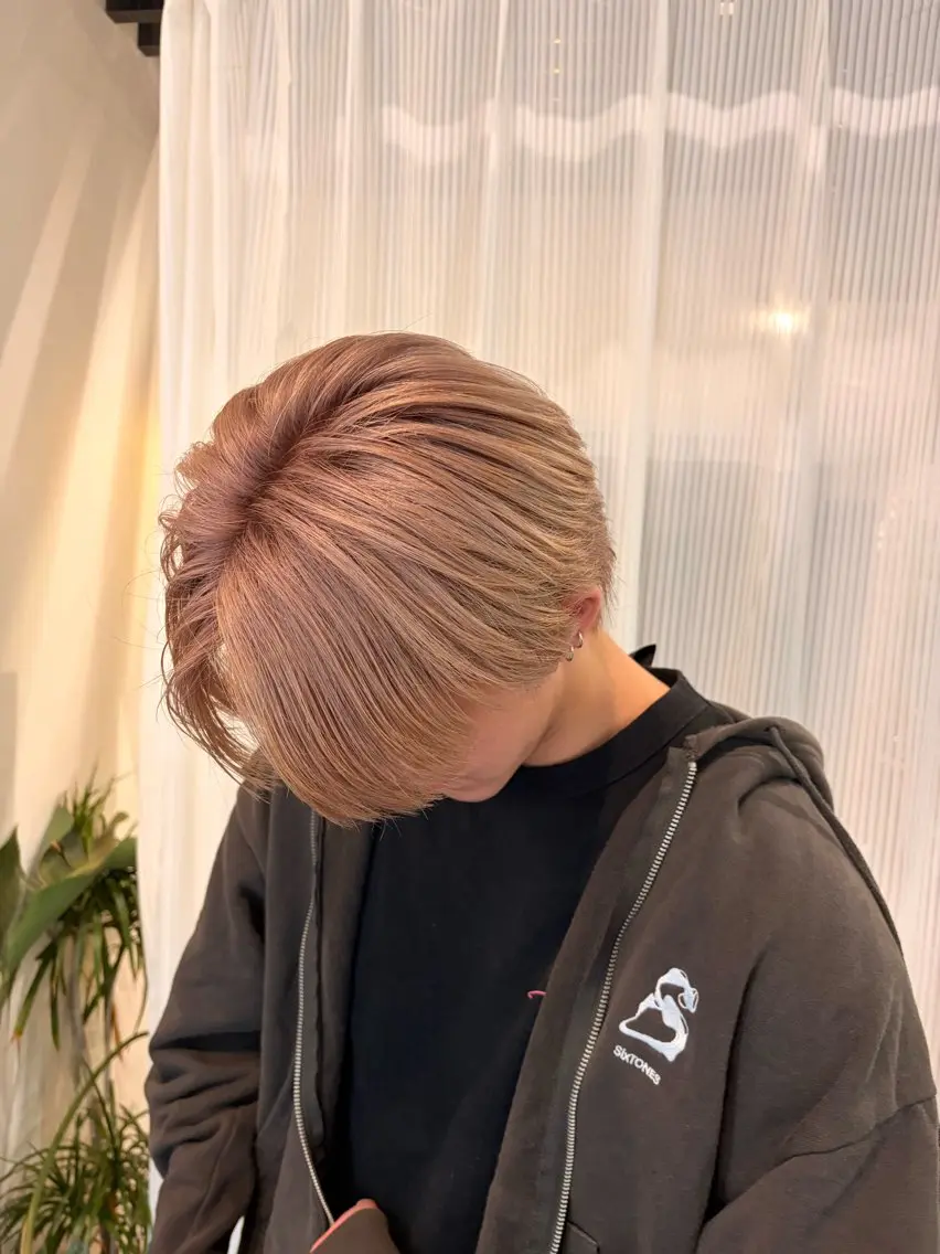 ショート カラー メンズ メンズブリーチ ブリーチ gimmick✂️ Ririのヘアスタイル