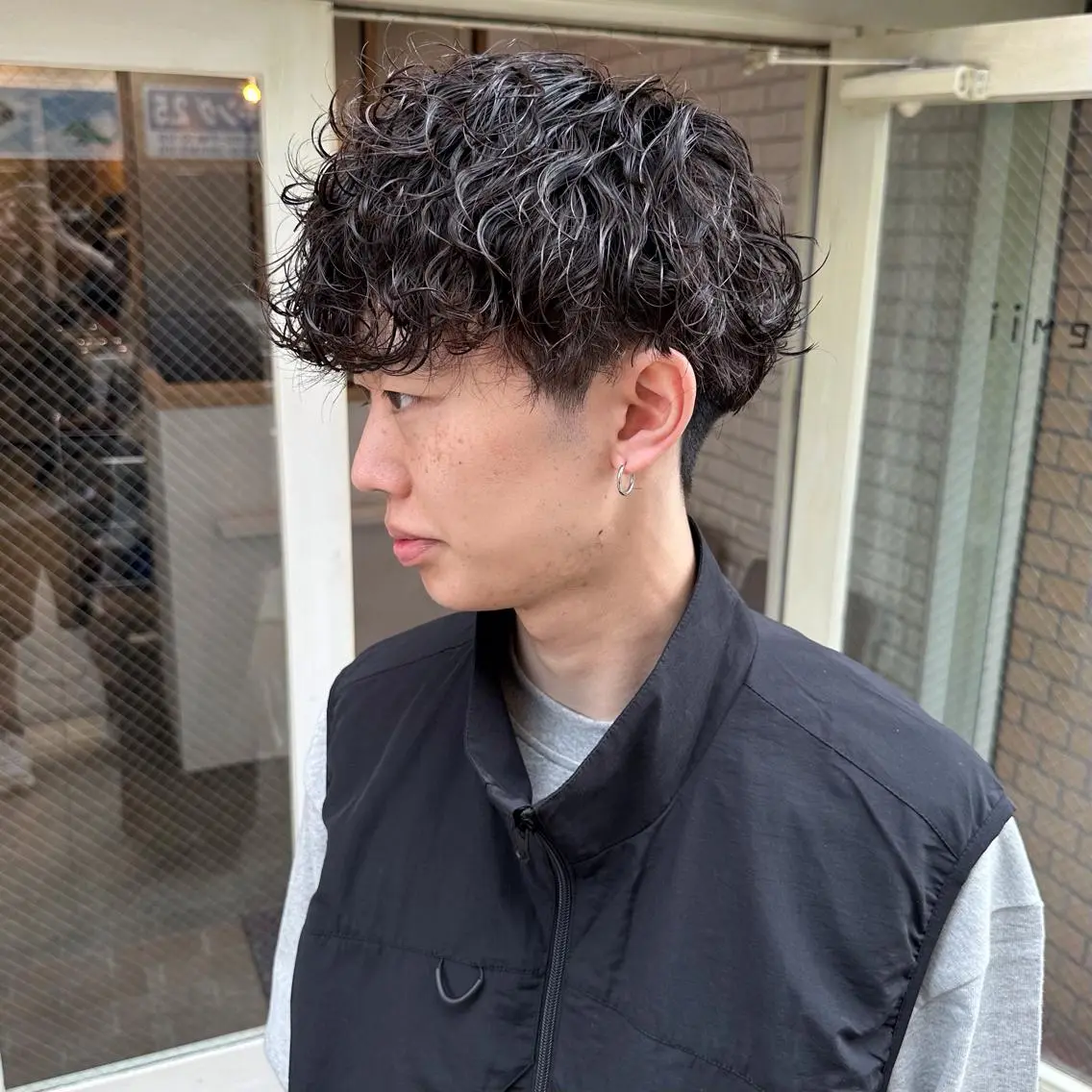 メンズカット+波巻パーマの写真