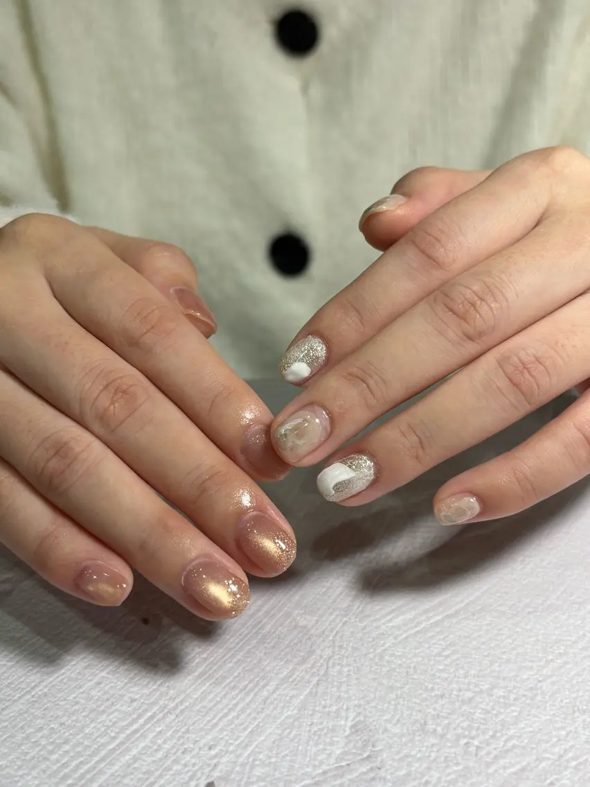 ネイル ニュアンスネイル シンプルネイル ハンドネイル sa ya...のネイルデザイン