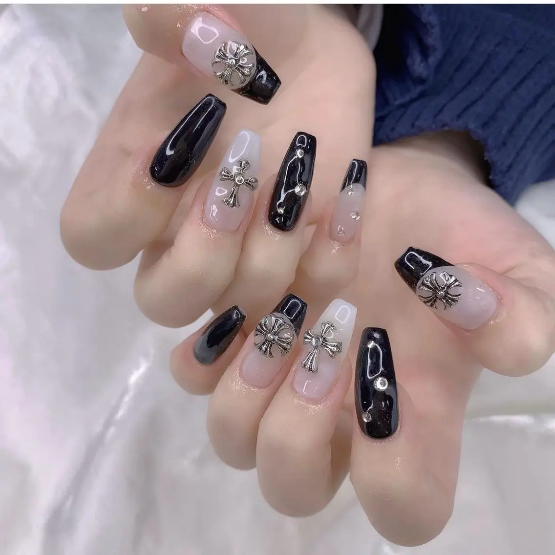 ネイル 渋谷／チップ長さ出し 👑アプレgel-xのネイルデザイン