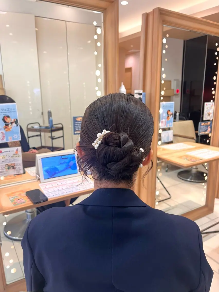 セミロング ヘアセット 暖色カラー💖/ アレンジ🎀/YUIのヘアスタイル