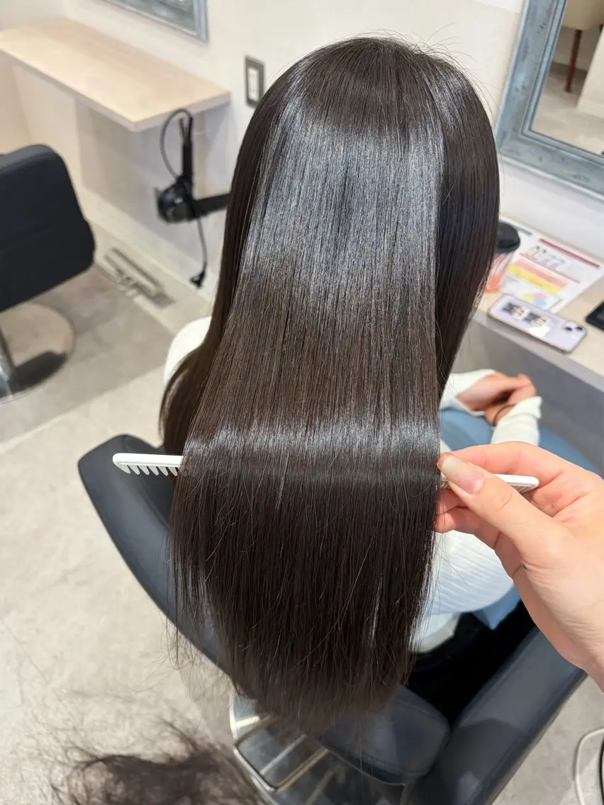 ロング 縮毛矯正 髪質改善縮毛矯正/ 堤　葵生のヘアスタイル