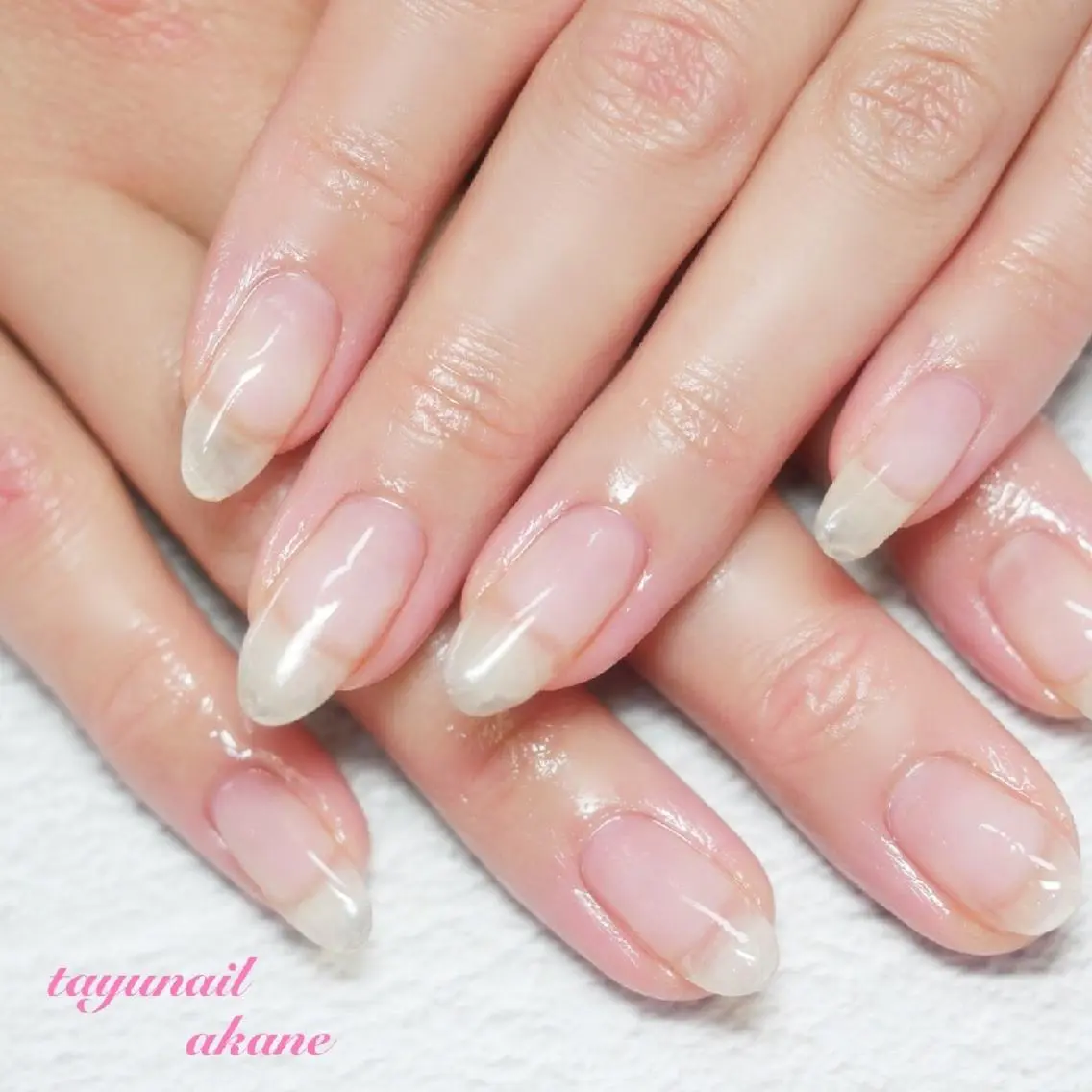 ネイル ブルー クリアネイル ジェルネイル 氷ネイル・うるうるネイル パラジェル ネイルサロン 【たゆnail】のネイルデザイン