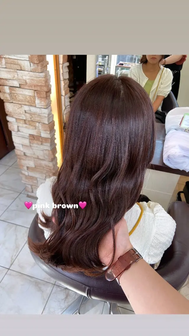 セミロング ヘアカラー トリートメント 🎀透明感カラー 🎀ナズナのヘアスタイル