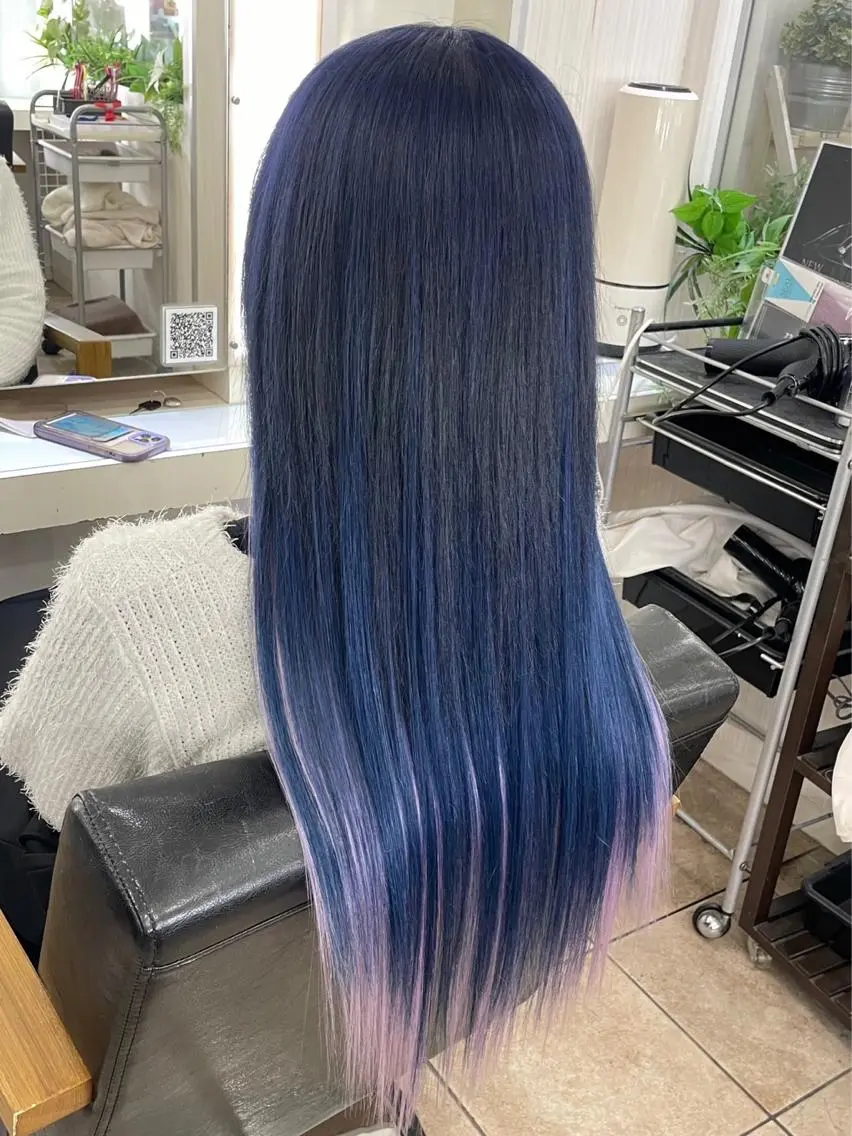 【💖人気NO.2💖】✨カット＋うる艶ブリーチ＋カラー＋シールエクステ100本つけ放題＋補修トリートメントの写真