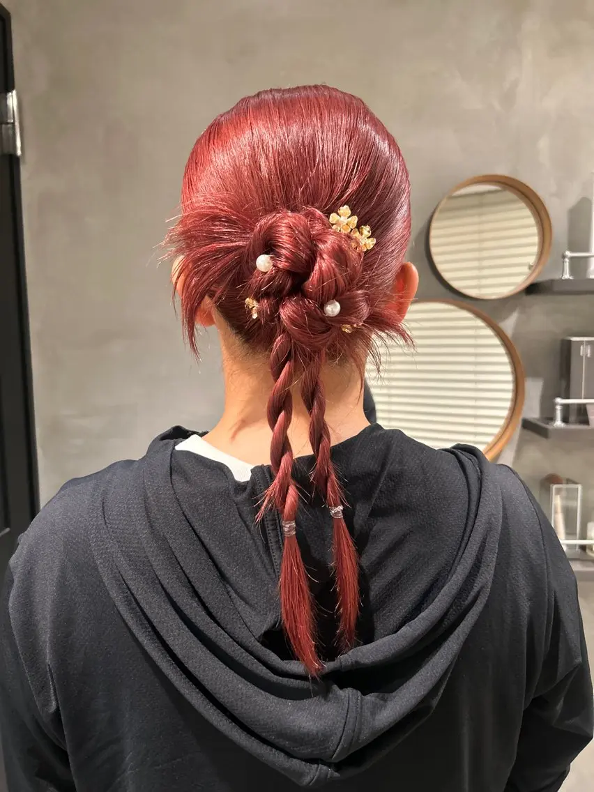 セミロング ヘアアレンジ ヘアセット デザイン/アレンジ ❤︎イシイレイのヘアスタイル