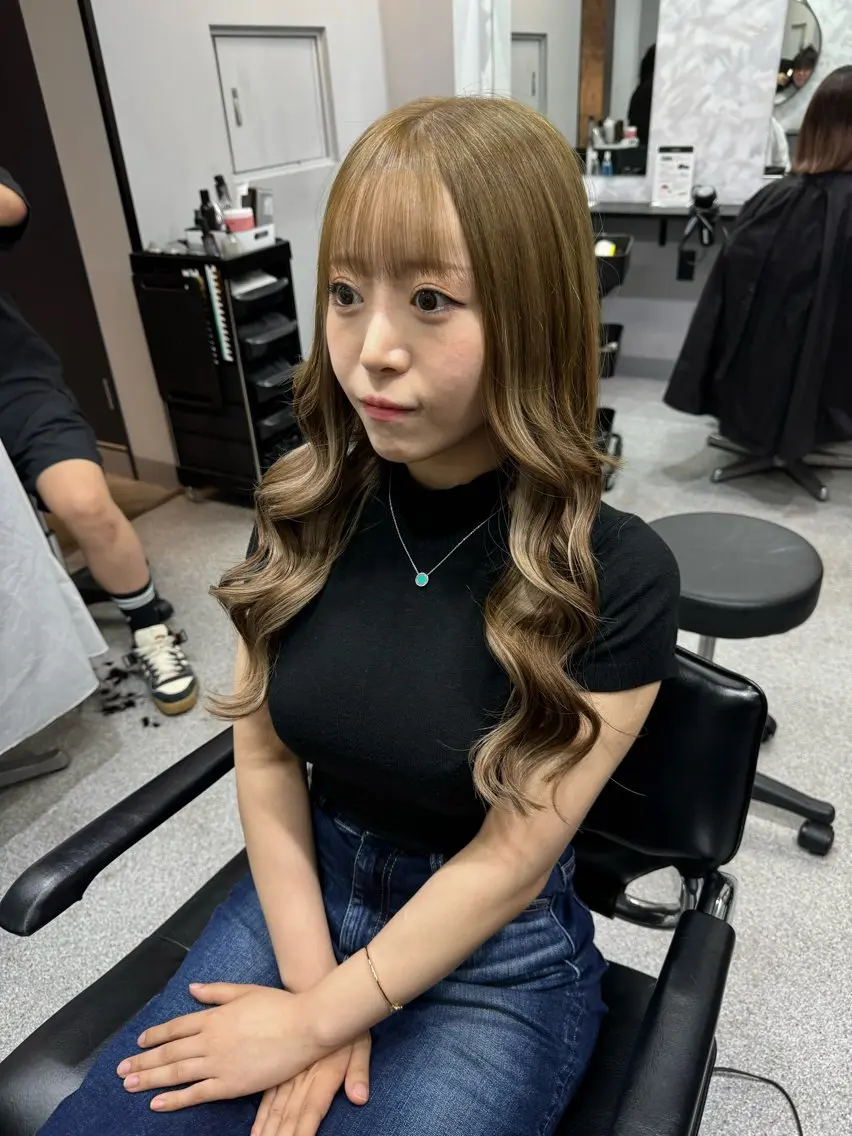 ロング エクステ カット ヘアカラー エクステ 👑最高級エクステ 👑新宿/タイセイのヘアスタイル