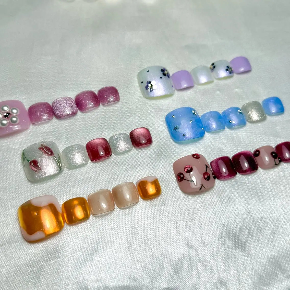 ネイル フットネイル 春ネイル Ray nail natsu🎀のネイルデザイン